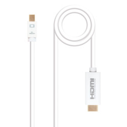 Nanocable Cable Conversor Mini DP/ HDMI 2 M Blanco - AISCCI0358