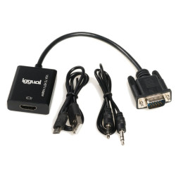 iggual Adaptador VGA a HDMI + audio + microUSB - AISCCI0504