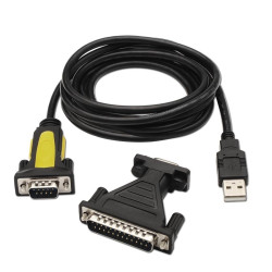 Cable Conversor impresora Nanocable 10.03.0002/ USB Macho - DB9 Macho/ DB25 Macho - 10.03.0002