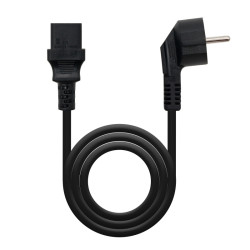 Cable Alimentación Nanocable 10.22.0102/ Schuko Macho - C13 Hembra/ 1.5m/ Negro - 10.22.0102