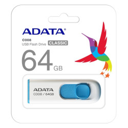 ADATA Lapiz Usb C008 64GB USB 2.0 Blanco/Azul - FAELAP0644