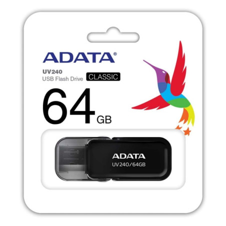 ADATA Lapiz Usb UV240 64GB USB 2.0 Negro - FAELAP0645