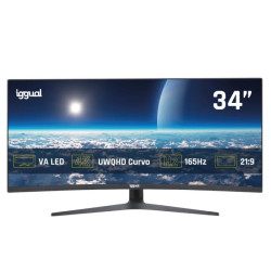 iggual Monitor 34" UWQHD 1ms 2DP 2HDMI MM AA Curvo - FMOMLE0912