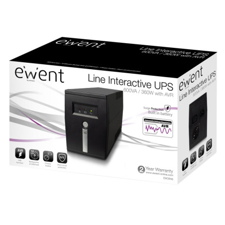 EWENT SAI EW3946 UPS 600VA Line Interactive - FSASFL0157