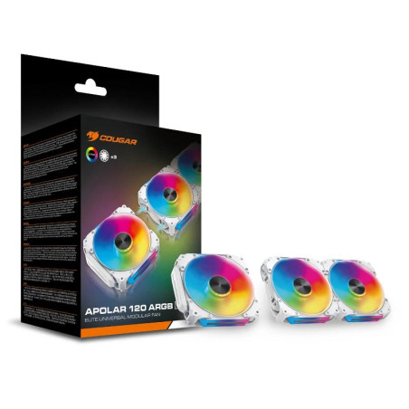 Cougar Vent. Modular Apolar 120 Argb White (3pcs) - IMIVEN0484