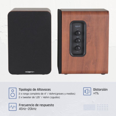 iggual Altavoces 2.0 50W Bluetooth 5.3 Home Studio - MAUA200236
