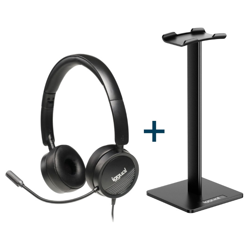 iggual Kit auriculares Dual Tech + soporte SA22 - MAUAMI0999