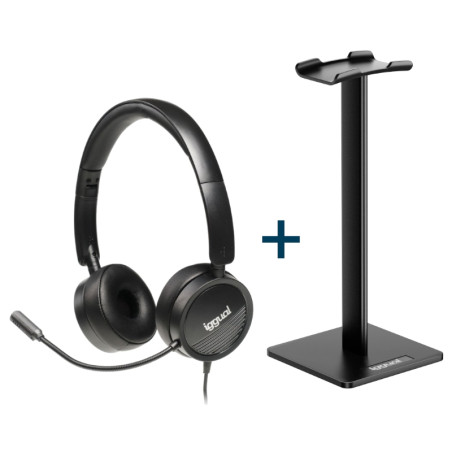 iggual Kit auriculares Dual Tech + soporte SA22 - MAUAMI0999