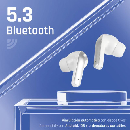 iggual Auriculares inalámbricos TWS Bluetooth blan - MAUAMI1140