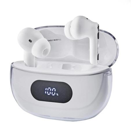 Intenso | Buds Plus Auriculares TWS ANC+ENC| Blanc - MAUAMI1219