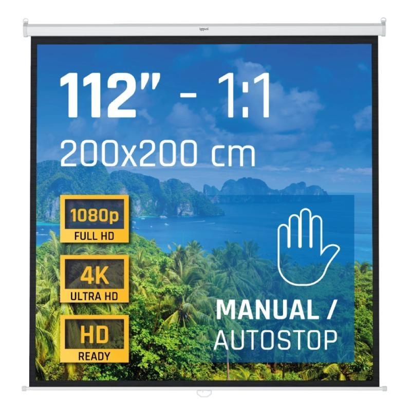 iggual Pantalla manual 1:1 112" 200x200 cm - MPRPAY0045