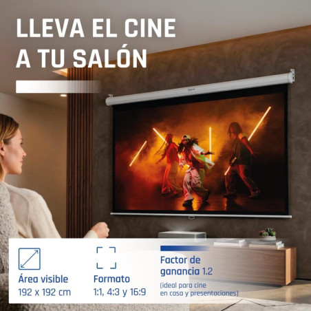 iggual Pantalla manual 1:1 112" 200x200 cm - MPRPAY0045
