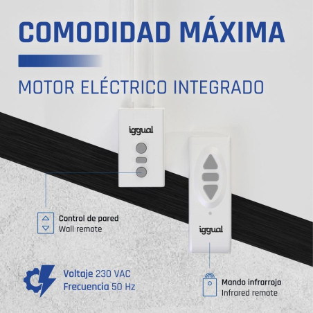 iggual Pantalla eléctrica 1:1 134" 240x240 cm - MPRPAY0051