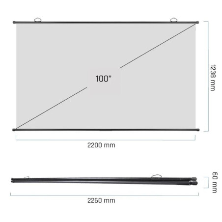 iggual Pantalla enrollable manual 100"16:9 PEM100p - MPRPAY0066