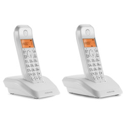 MOTOROLA S1202 Telefono DECT DUO Blanco - NTETIN0118
