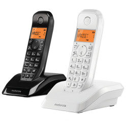 MOTOROLA S1202 Telefono DECT DUO Blanco / Negro - NTETIN0119