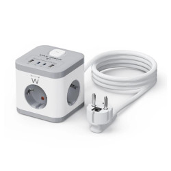 Ewent EW3863 Regleta 3 Tomas SHUCKO+2USB-A+2USB-C - AELREG0117