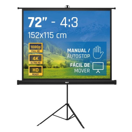 iggual Pantalla 72" 152x115 cm 4:3 trípode+bolsa - MPRPAY0076