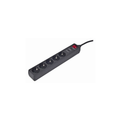 REGLETA GEMBIRD 5 TOMAS PROTECCION ANTIPICOS NEGRO 3M - SPG5-C-10