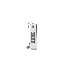 REGLETA BELKIN SURGERSTRIP 8 TOMAS 2x USB/ A PROTECCION ANTIPICOS BLANCO MONTABL - BSV804VF2M
