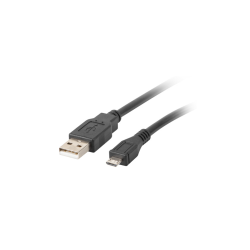 CABLE USB LANBERG 2.0 MACHO/MICRO USB MACHO 0.3M NEGRO - CA-USBM-10CC-0003-BK
