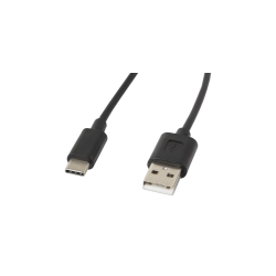 CABLE USB LANBERG 2.0 MACHO/USB C MACHO 1.8M NEGRO - CA-USBO-10CC-0018-BK