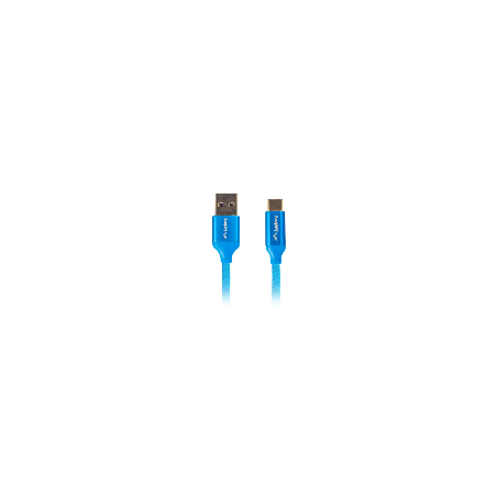 CABLE USB LANBERG 2.0 MACHO/USB C MACHO QUICK CHARGE 3.0 1.8M AZUL - CA-USBO-22CU-0018-BL