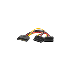 CABLE ALIMENTACION LANBERG SATA MACHO/2X SATA HEMBRA 15CM - CA-SASA-10CU-0015
