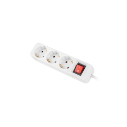 REGLETA LANBERG 3 TOMAS SCHUKO CON PROTECION BLANCA 1.5M - PS1-03F-0150-W