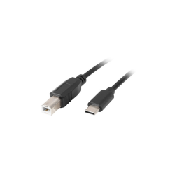 CABLE LANBERG USB C MACHO A USB B 2.0 MACHO 1.8M NEGRO - CA-USBA-13CC-0018-BK