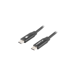 CABLE LANBERG USB C MACHO/MACHO 0.5M QUICK CHARGE NEGRO - CA-CMCM-40CU-0005-BK