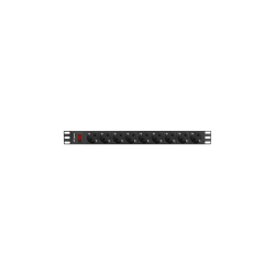 REGLETA LANBERG 1U 16A 9X SCHUKO RACK 19" 3M NEGRO - PDU-09F-0300-BK