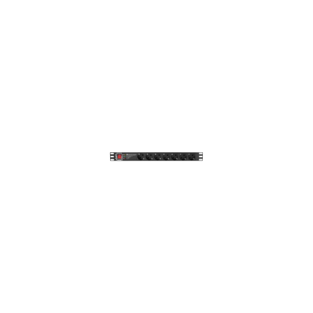 REGLETA LANBERG 1U 16A 7X SCHUKO RACK 19" 2M NEGRO - PDU-PRO-07F-0200-BK