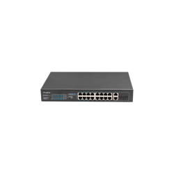 SWITCH LANBERG 18 PTOS 100MB 16xPOE+/2x GBIT ETHER 250W RACK 19" - RSFE-16P-2C-250
