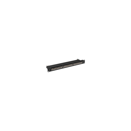 PATCH PANEL LANBERG 24 PUERTOS 1U 19? CAT.7 FTP NEGRO - PPS7-1024-B