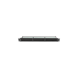 PATCH PANEL LANBERG 48 PUERTOS 1U 19? CAT.6 NEGRO - PPU6-1048-B
