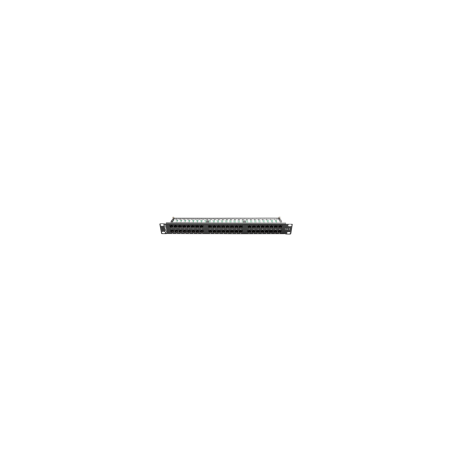 PATCH PANEL LANBERG 48 PUERTOS 1U 19? CAT.6 NEGRO - PPU6-1048-B
