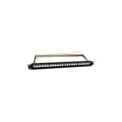 PANEL MODULAR WP 24 PUERTOS STP CAT5E/6 CON GESTOR DE CABLES - WPC-PAN-BS24