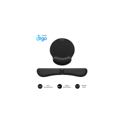 PACK SUBBLIM ERGO MEMORYFLEX -REPOSAMUÑECAS TECLADO Y RATON NEGRO - SUBMP-04E020