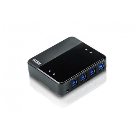 ATEN Switch de periféricos USB 3.2 Gen1 de 4 x 4 puertos - US434-AT