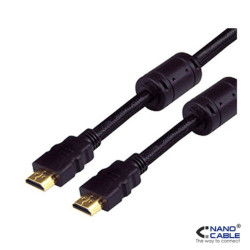 Cable HDMI 1.4 Nanocable 10.15.1810/ HDMI Macho - HDMI Macho/ 10m/ Negro - 10.15.1810