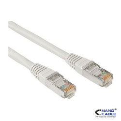 Nanocable - Cable de red latiguillo UTP CAT.5e de 1m - color GRIS - 10.20.0101