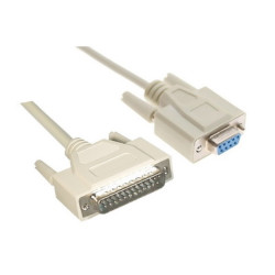 Cable Serie NULL Modem Nanocable 10.14.0802/ DB9 Hembra - DB25 Macho/ 1.8m/ Beige - 10.14.0802