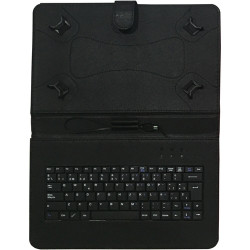 Talius - Funda para tablet 10.1" con teclado - USB Tipo-C y micro USB - Negro - TAL-CV3006-BLK