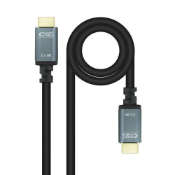Nanocable - Cable HDMI 2.1 IRIS 8K A/M-A/M Negro - 1.0 m - 10.15.8001
