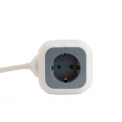 3Go REG4CUBEUSB - Regleta 4 tomas - 2 x USB 2.4A - Tipo cubo - REG4CUBEUSB