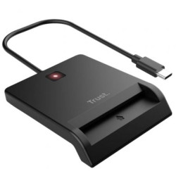 Lector de Tarjetas Inteligentes Trust Primo 26253/ USB Tipo-C/ Negro - 26253