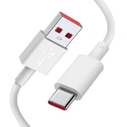Cable USB Xiaomi 6A Type-A to Type-C/ USB Macho - USB Tipo-C Macho/ 1m/ Blanco - BHR6032GL