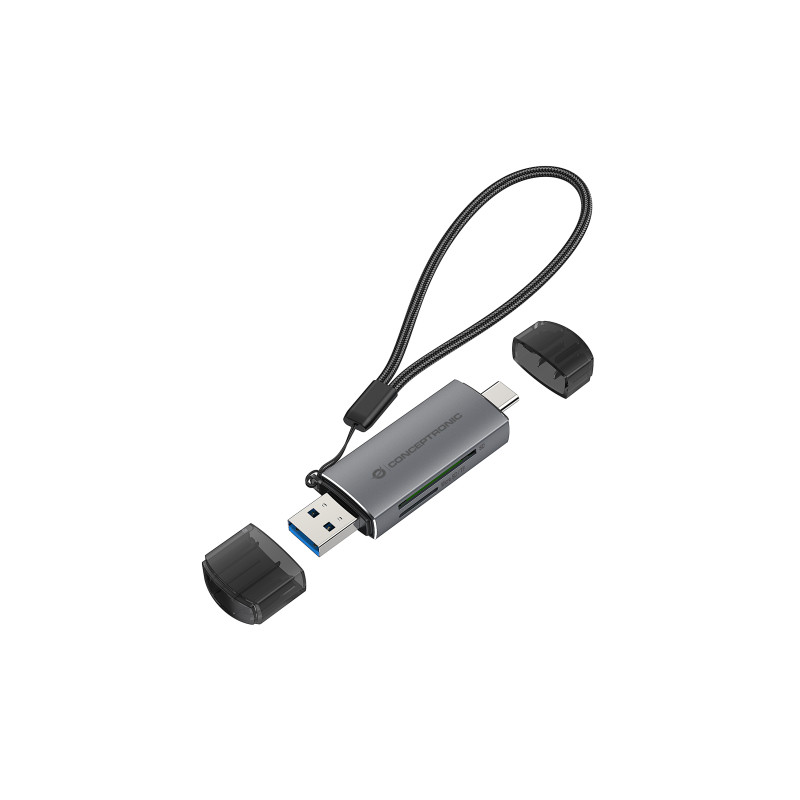 Conceptronic Lector de Tarjetas Externo 2in1 USB-C y USB-A Compatible con  SD, SDHC, SDXC, Micro SD/T-Flash, Micro SDHC, Micro S