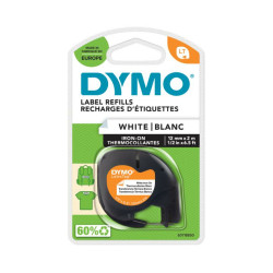 DYMO Cinta LT 12mmx4mt -Negro/Blanco para ropa - S0718850